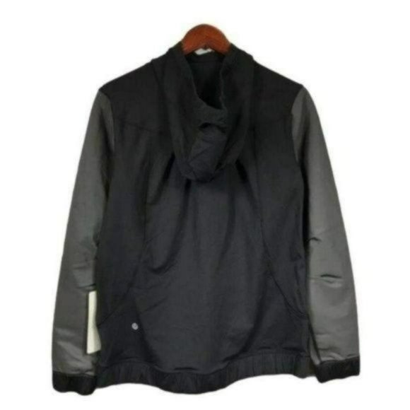 Lululemon Reflective Fleet Street Hoodie Black and Gray, Size 10 New - Picture 3 of 8